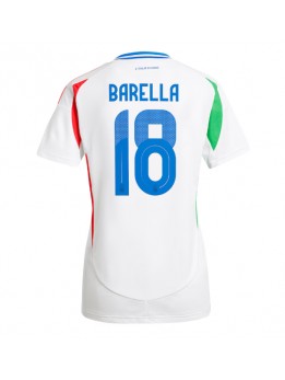 Italija Nicolo Barella #18 Zenski Gostujuci Dres EP 2024 Kratak Rukavima